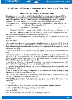 Tài liệu bồi dưỡng HSG môn GDCD 12