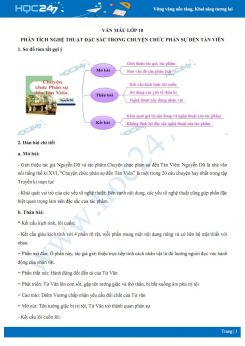 Phân tích nghệ thuật đặc sắc trong Chuyện chức phán sự đền Tản Viên