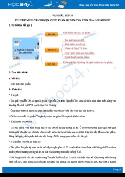 Thuyết minh về Chuyện chức phán sự đền Tản Viên của Nguyễn Dữ