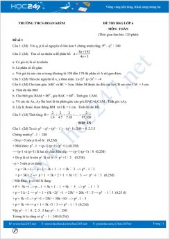 Bộ 5 đề thi chọn HSG môn Toán lớp 6 trường THCS Hoàn Kiếm
