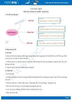 Thuyết minh về chiếc áo bà ba