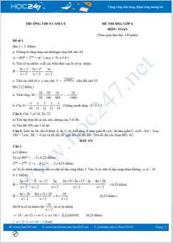 Bộ 5 đề thi chọn HSG môn Toán lớp 6 trường THCS Cẩm Lý