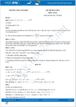 Bộ 5 đề thi chọn HSG môn Toán lớp 6 trường THCS Chu Điện