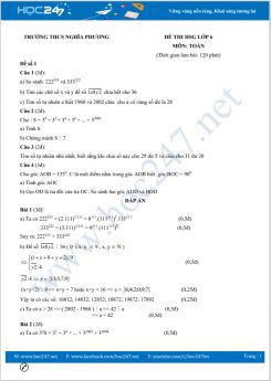 Bộ 5 đề thi chọn HSG môn Toán lớp 6 trường THCS Nghĩa Phương