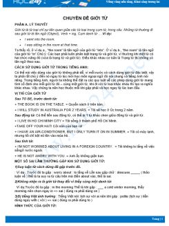 Chuyên đề Prepositions