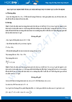 Phương pháp Xác định thể tích lấy mẫu để mật độ VSV luôn ổn định Sinh học 10