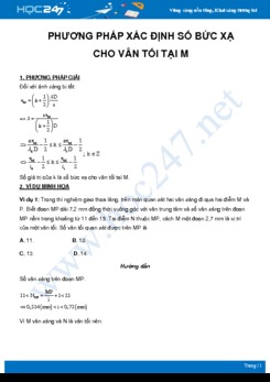 Phương pháp xác định Số bức xạ cho vân tối tại M môn Vật Lý 12 năm 2021