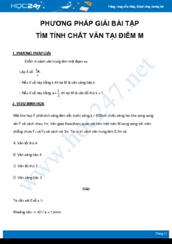 Phương pháp giải bài tập Tìm tính chất vân tại điểm M môn Vật Lý 12 năm 2021