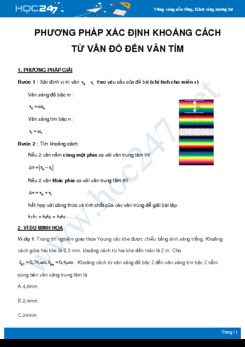 Phương pháp xác định Khoảng cách từ vân đỏ đến vân tím môn Vật Lý 12 năm 2021