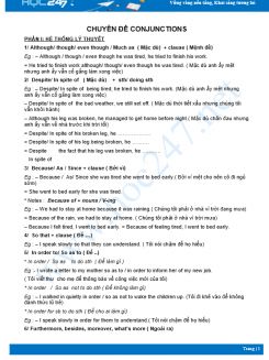 Chuyên đề Conjunctions