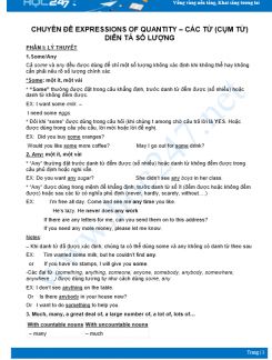 Chuyên đề Expressions of quantity