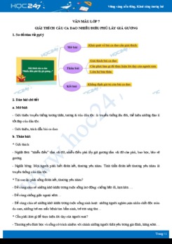 Giải thích câu ca dao Nhiễu điều phủ lấy giá gương