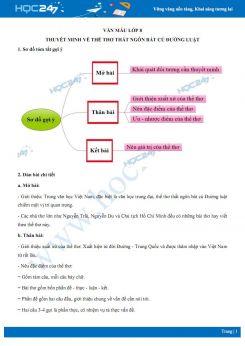 Thuyết minh về thể thơ thất ngôn bát cú đường luật