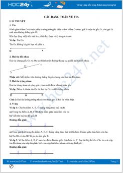 Các dạng toán về Tia Toán 6