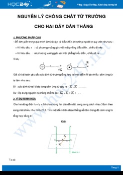 Phương pháp áp dụng Nguyên lý chồng chất từ trường cho hai dây dẫn thẳng môn Vật Lý 11