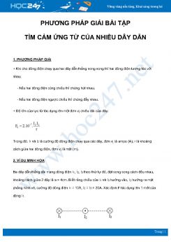 Phương pháp giải bài tập Tìm cảm ứng từ của nhiều dây dẫn môn Vật Lý 11 năm 2021