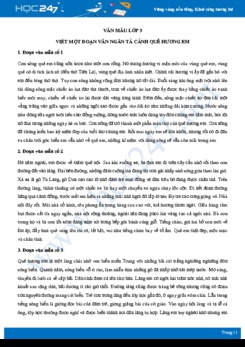 Viết đoạn văn ngắn tả cảnh quê hương em - Văn mẫu lớp 3