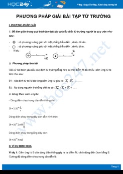 Phương pháp giải bài tập Từ trường môn Vật Lý 11 năm 2021