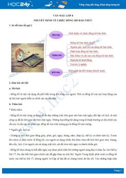 Thuyết minh về chiếc đồng hồ báo thức