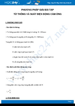 Phương pháp giải bài tập Từ thông và suất điện động cảm ứng môn Vật Lý 11