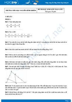 Bộ 5 đề chọn HSG năm 2021 môn Toán lớp 5 - Trường TH Nguyễn Bỉnh Khiêm