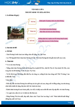 Thuyết minh về chùa Hương