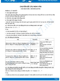 Chuyên đề Câu nghi vấn