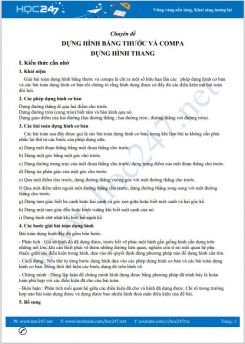 Chuyên đề Dựng hình bằng thước và compa. Dựng hình thang Toán 8