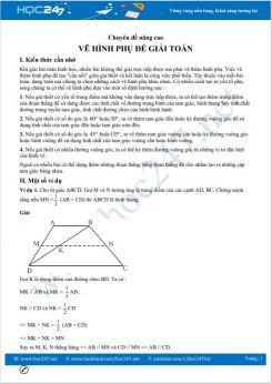Chuyên đề nâng cao Vẽ hình phụ để giải toán Toán 8