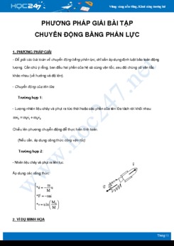 Phương pháp giải bài tập Chuyển động bằng phản lực môn Vật Lý 10 năm 2021