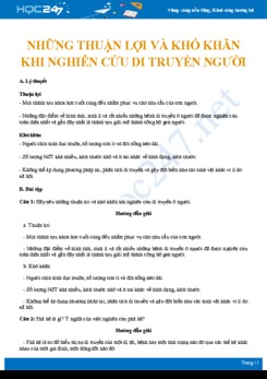 Tổng ôn Những thuận lợi và khó khăn khi nghiên cứu Di truyền người Sinh học 12