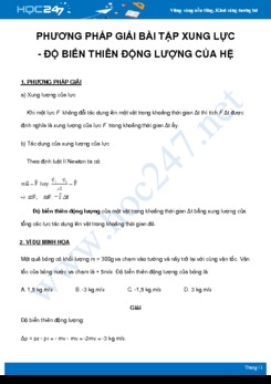 Phương pháp giải bài tập Xung lực - Độ biến thiên động lượng của hệ môn Vật Lý 10