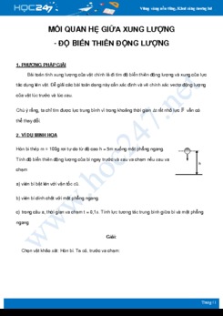 Phương pháp giải bài tập Mối quan hệ giữa xung lượng - Độ biến thiên động lượng môn Vật Lý 10