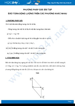 Phương pháp giải bài tập Bảo toàn động lượng trên các phương khác nhau môn Vật Lý 10