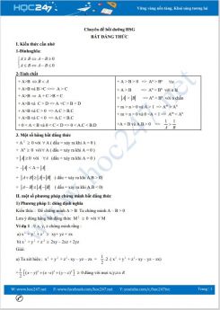 Bồi dưỡng HSG chuyên đề Bất đẳng thức Toán 8