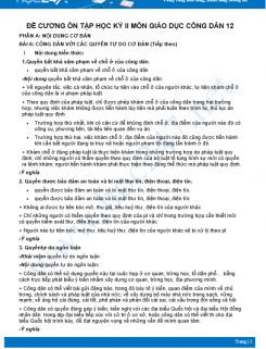 Đề cương ôn tập HK2 môn GDCD 12