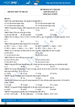 Bộ 5 đề thi HK2 môn Hóa học 10 có đáp án năm 2021 Trường THPT Võ Thị Sáu