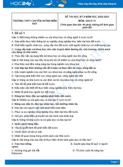 Bộ 5 đề thi HK2 môn GDCD 11 có đáp án năm 2021 Trường THPT Chuyên Huỳnh Mẫn Đạt