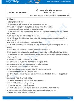 Bộ 5 đề thi HK2 môn GDCD 10 có đáp án năm 2021 Trường THPT An Nhơn 1