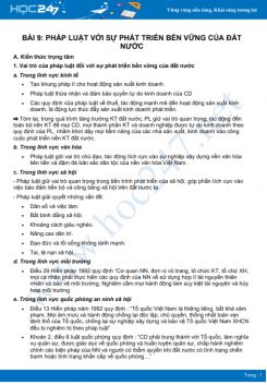 Ôn tập kiến thức bài 9 GDCD 12