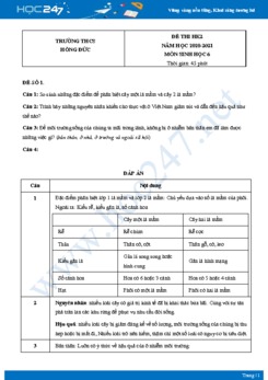 Bộ 5 Đề thi HK2 môn Sinh Học 6 năm 2021 Trường THCS Hồng Đức có đáp án