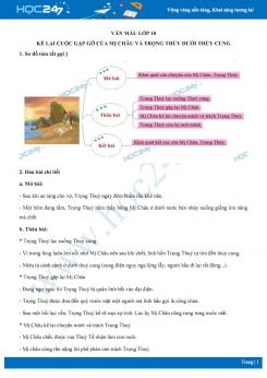 Kể lại cuộc gặp gỡ của Mị Châu và Trọng Thủy dưới thủy cung