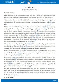 Tả cái tủ sách của em - Văn mẫu lớp 4