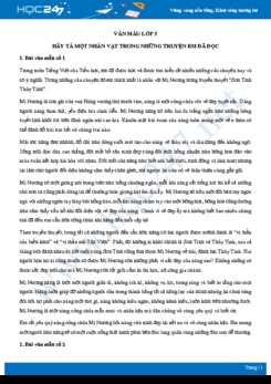 Hãy tả một nhân vật trong những truyện em đã đọc - Văn mẫu lớp 5