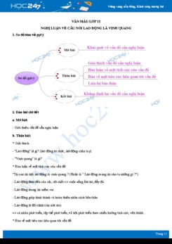 Nghị luận về câu nói Lao động là vinh quang