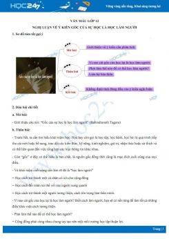 Nghị luận về ý kiến Gốc của sự học là học làm người