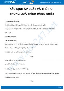 Phương pháp Xác định áp suất và thể tích trong quá trình đẳng nhiệt môn Vật Lý 10