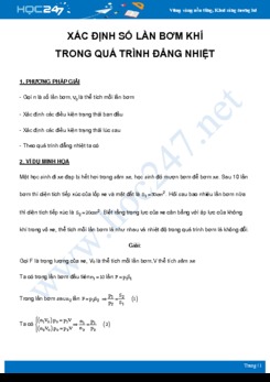 Phương pháp Xác định số lần bơm khí trong quá trình đẳng nhiệt môn Vật Lý 10 năm 2021