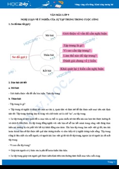 Nghị luận về ý nghĩa của sự tập trung trong cuộc sống