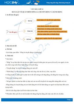 Bàn luận về quan điểm Sống là chuyển động và hành động